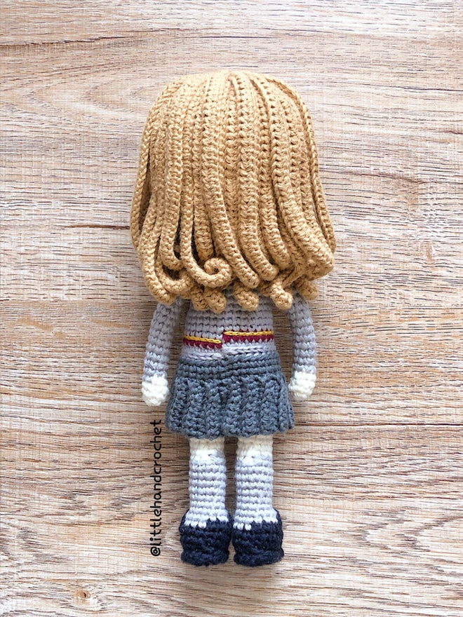 Patrón de crochet de Hermione Granger y Crookshanks