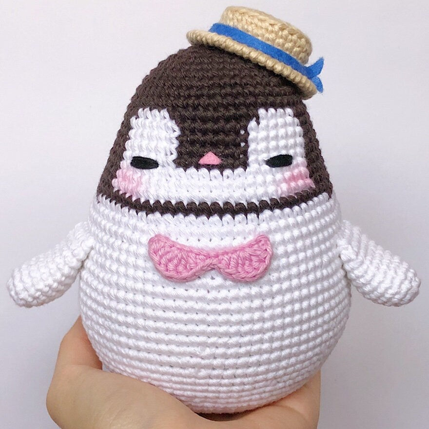 Patrón de pingüinos PePerico y PoPorico | paquete 2 en 1 | con canasta y manzanas incluidas!! | Patrón de crochet de pingüino en PDF en inglés | muñeco pingüino