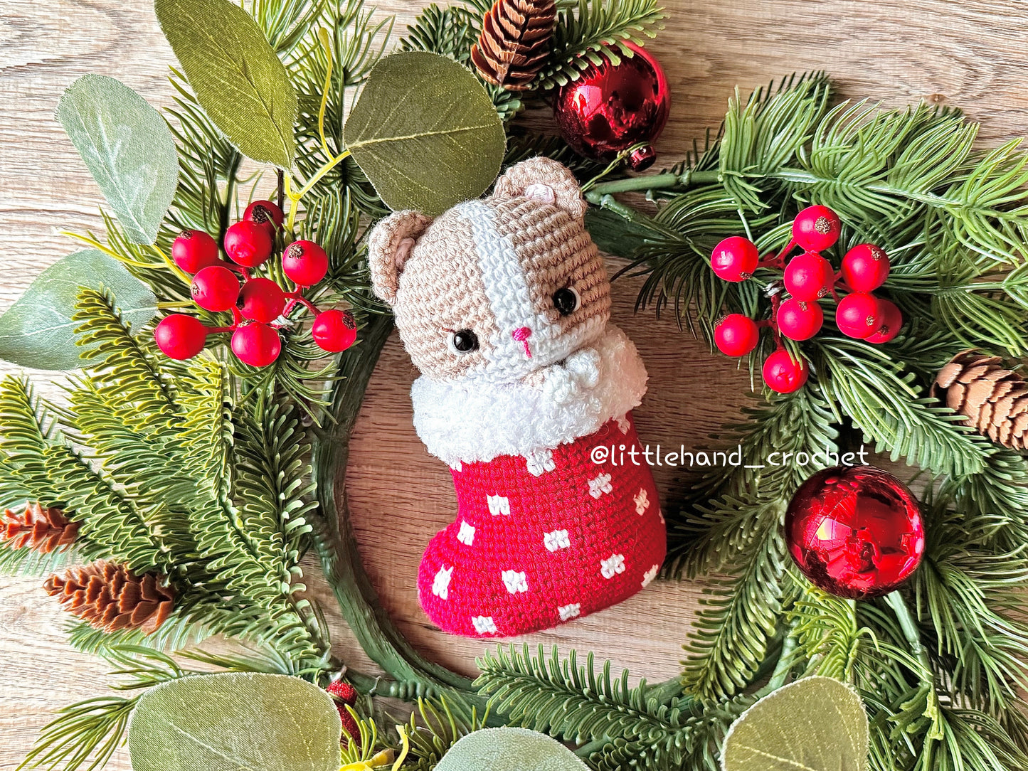 Toffee the Cat - Cute Christmas Stocking Crochet Pattern