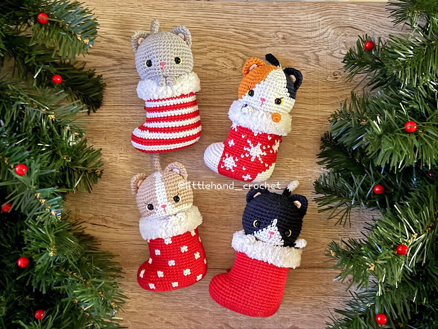 Bundle 4 in 1 Cat in Christmas Stocking | Christmas Stocking