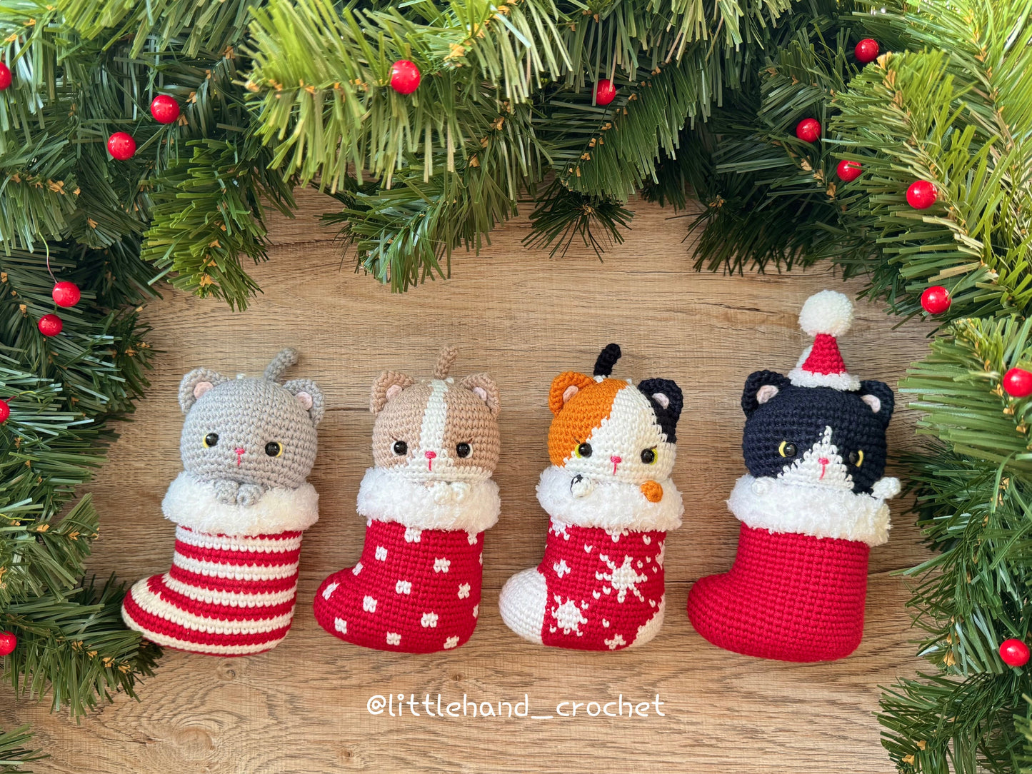 Bundle 4 in 1 Cat in Christmas Stocking | Christmas Stocking