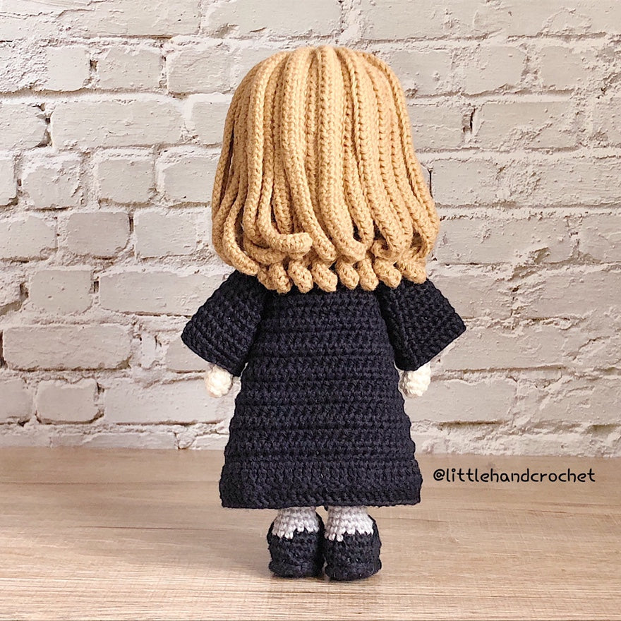 Patron au crochet Hermione Granger et Pattenrond