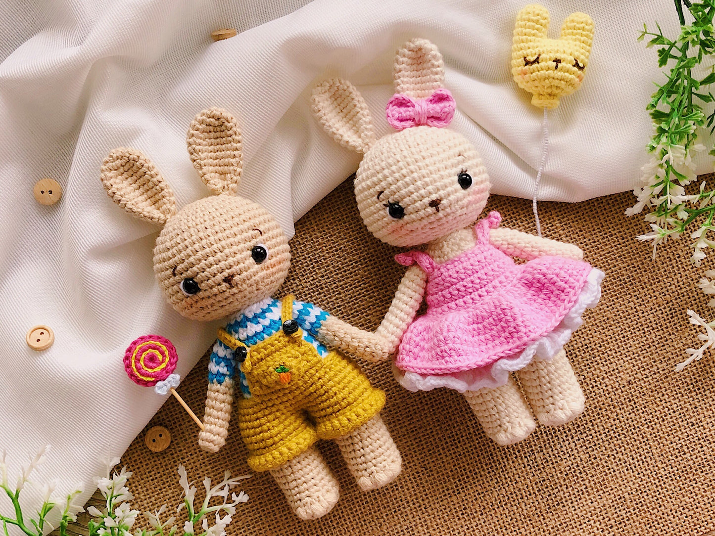 Alice, the baby girl bunny crochet pattern