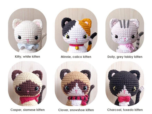 Bundle 6 in 1 Kitten Patterns