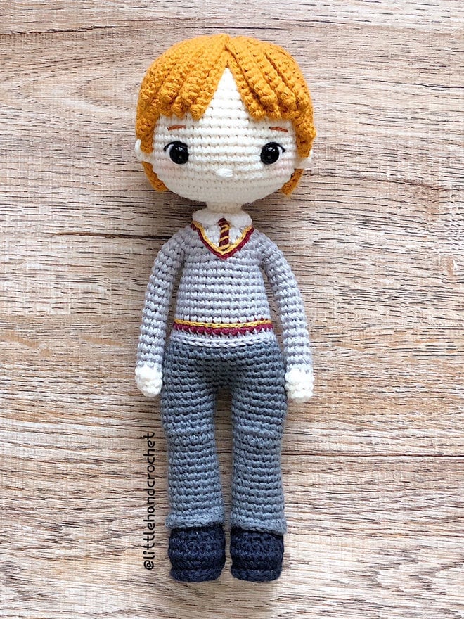 Patron au crochet de Ron Weasley et Croûtard