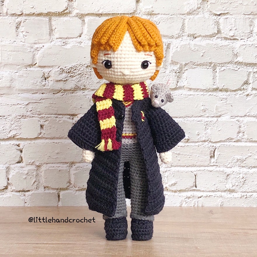 Ron Weasley and Scabbers crochet pattern